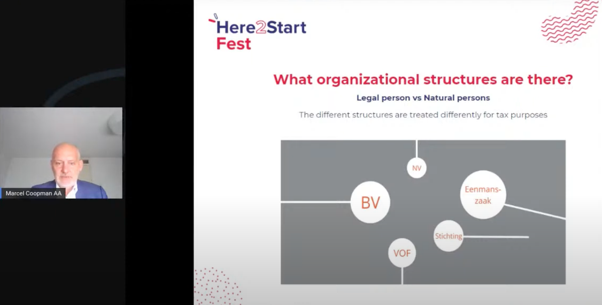 here2start_NL's tweet photo. Marcel Coopman, accountant and tax advisor, hosted a session on Dutch Taxes to support international entrepreneurs building their business in the Netherlands at #Here2StartFest 2020. 

👉 Don't miss any news from Here2Start's community: https://t.co/8TyftUgDwc https://t.co/KrS9KZCAbe