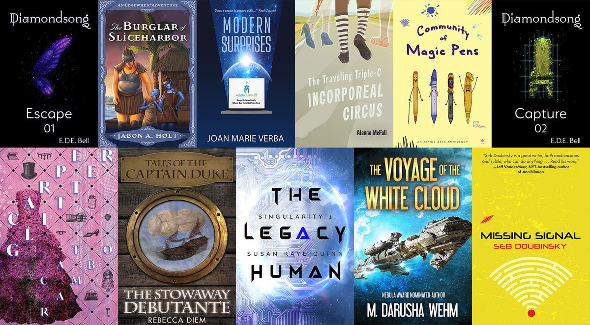 MeerkatPress's tweet photo. Don't miss the Glitter and Hope Bundle which offers hope and glitter, something we could all use right now! Bonus books include @Catrambo's Nebula award-winning #CarpeGlitter & @sebdoubinsky 's Foreword Indie award-winning #MissingSignal !!
https://t.co/edSfk6HoXw https://t.co/GWj4qLqPpu