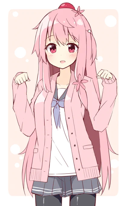 #女の子のイラストだけで興味を持ってくれる方へ届け ウチの墨ちゃん詰め合わせてみました。実はピンク髪が大好きです 