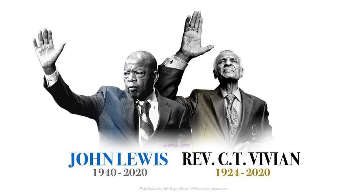 TheeMrsBillups's tweet photo. RIP to two legendary figures: #ReverendCTVivian and #RepresentativeJohnLewis 🙏🏽💕 https://t.co/KQrubyYhj2