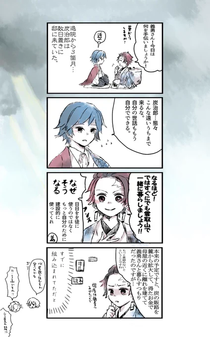 #炭義版ワンドロワンライ

炭義[暖簾に腕押し]お題四コマ

(内心義はちゃんと炭のことが好き) 