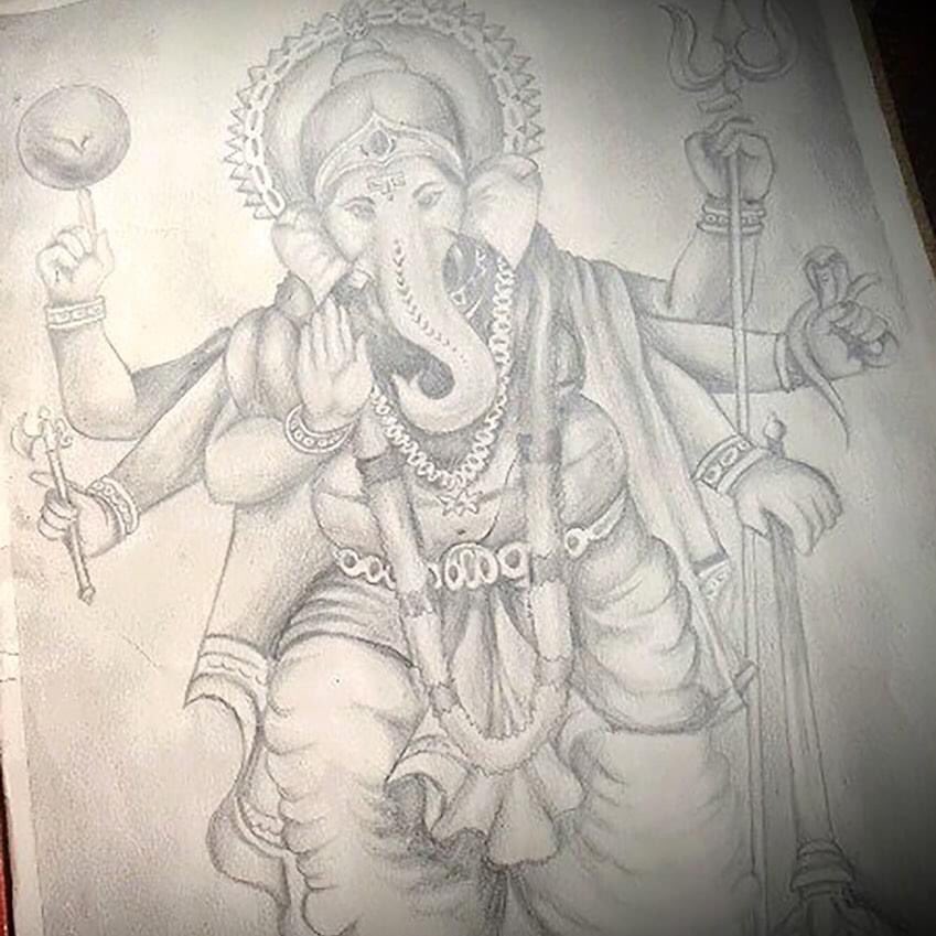 VilasNayak's tweet photo. Pencil sketch created when I was 8 year old:) https://t.co/LjgmFOYUha