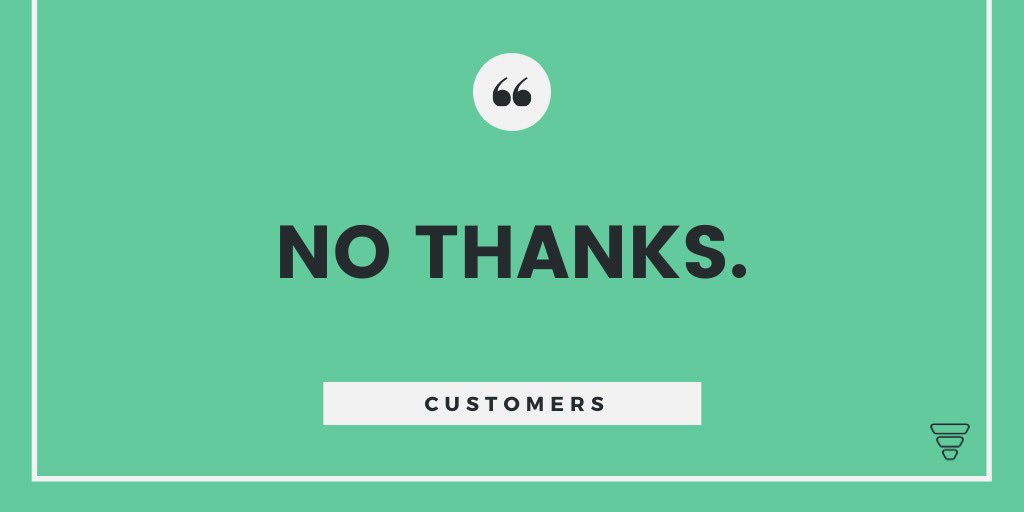 SalesdashCRM's tweet photo. Two reasons you may have heard this:

1) You didn’t communicate enough initial value

2) They may not fit your ideal customer base

Seek to understand more prior to moving on.

#salestips #crm #saas https://t.co/FeLSZXyt7g