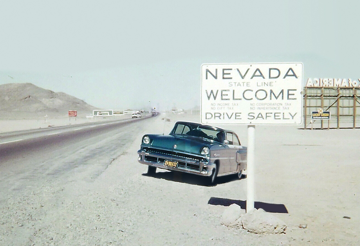 Vintage Las Vegas On Twitter This Is Hwy 91 The Future I 15 At The Site Of Today S Primm In 1956 The State Changed The Welcome Sign
