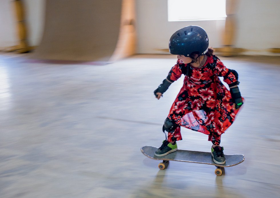 'The Skate Girls of Kabul' photographic series by Jessica Fulford-Dobson featuring girls from the Afghan capital, who are not allowed to ride bikes, so are learning to skateboard instead  #womensart #girlsinsport
