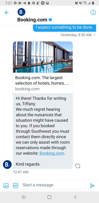 After almost a week of back and forth  neither @SouthwestAir or @bookingcom will own up to their mistake<a href="/tag/sharkweek"class="tags"><span>#sharkweek</span></a>