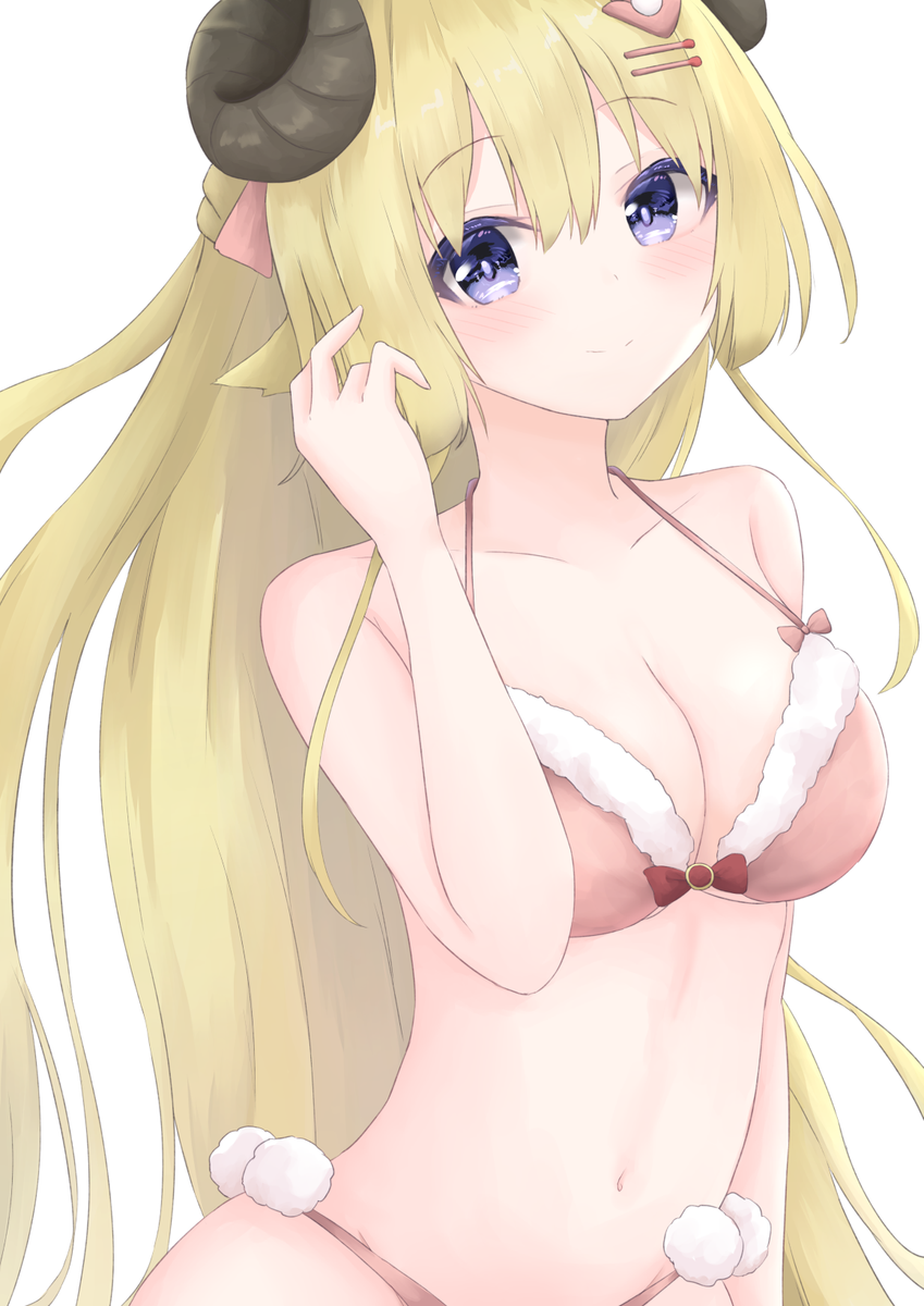 角巻わため 「水着? #つのまきあーと 」|林まかのイラスト