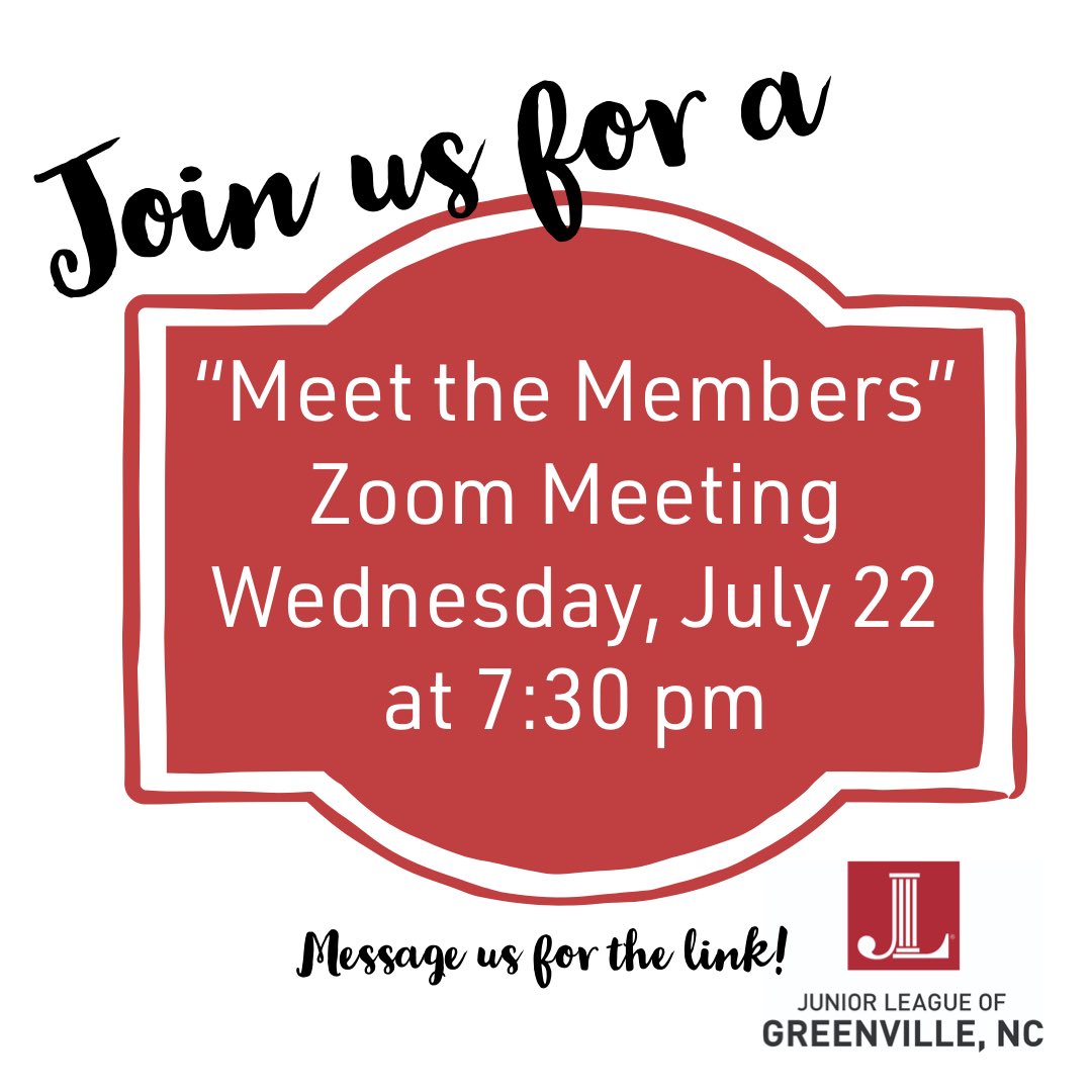 Join us next Wednesday for a “Meet the Members” Zoom meeting! We are excited to share more about our plans for the upcoming league year and our organization ❤️ Message us to get the link and more details about other events for new members!