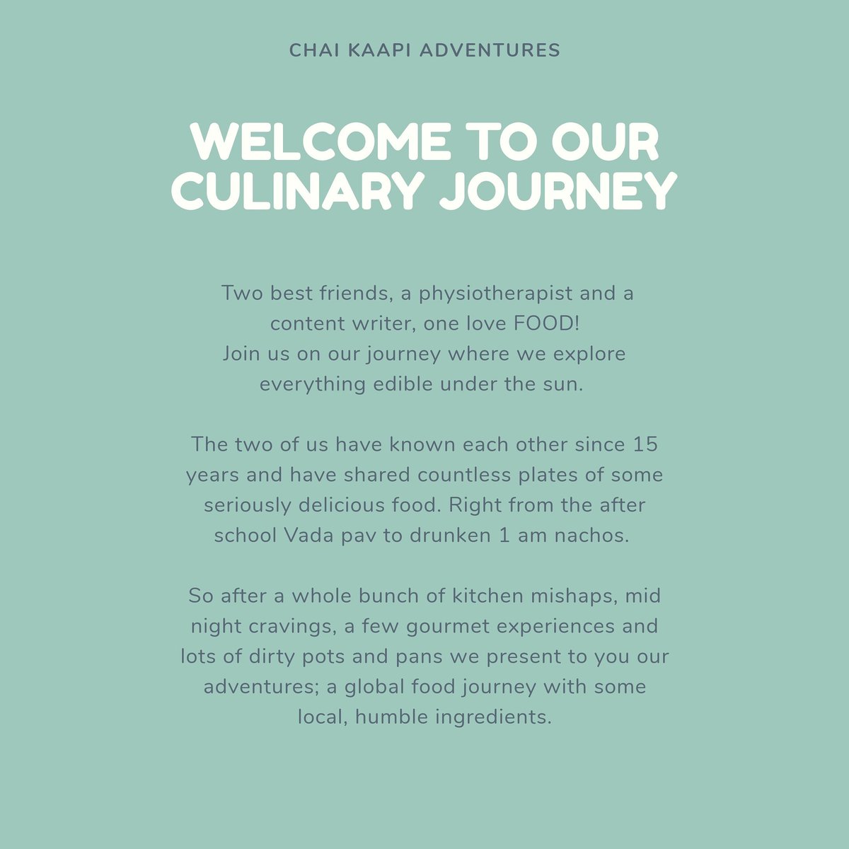 chai_kaapi's tweet image. One is chai🍵, one is kaapi ☕
Exploring everything edible under the sun and living the unfulfilled culinary school dream. 
👩‍🍳Going global with local

#chaikaapiadventures #homecooking #recipes #foodies #punefoodie