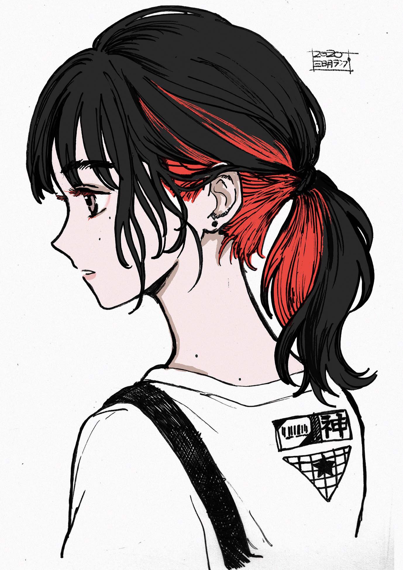 三日月ランプ 女の子のイラストだけで興味を持ってくれる方へ届け インナーカラー系の女の子 T Co Rzxxcxqzxl Twitter