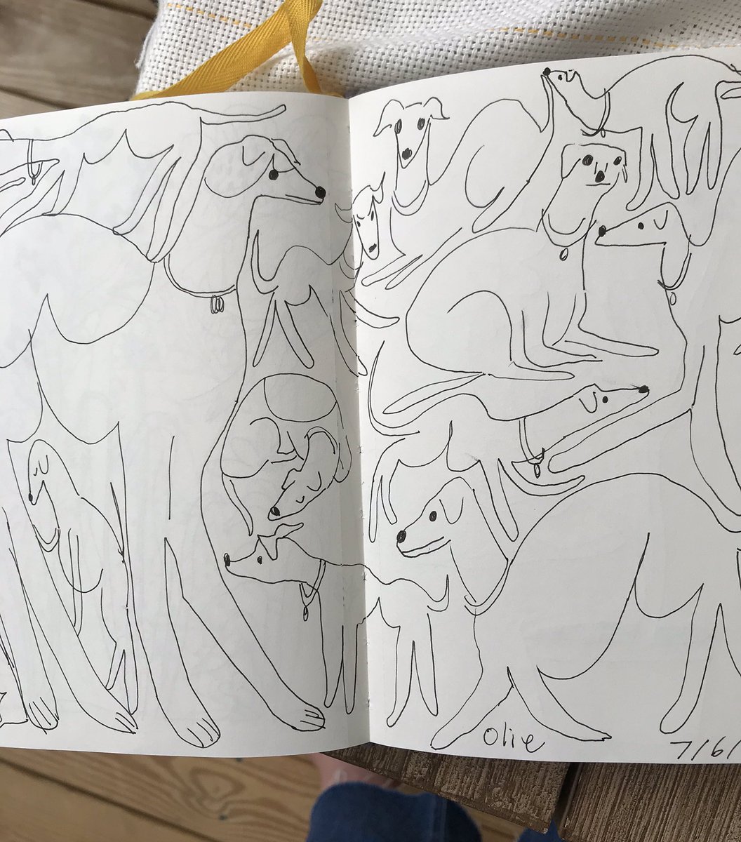 Filling up the last few blank pages in a sketchbook. Love to just sit with a pen and see what falls out of my brain 