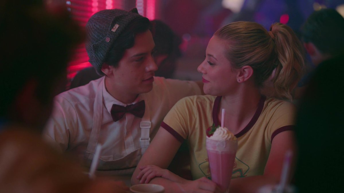 later, veronica has her signature chocolate, archie has strawberry, jughead has coffee, and betty has strawberry again.