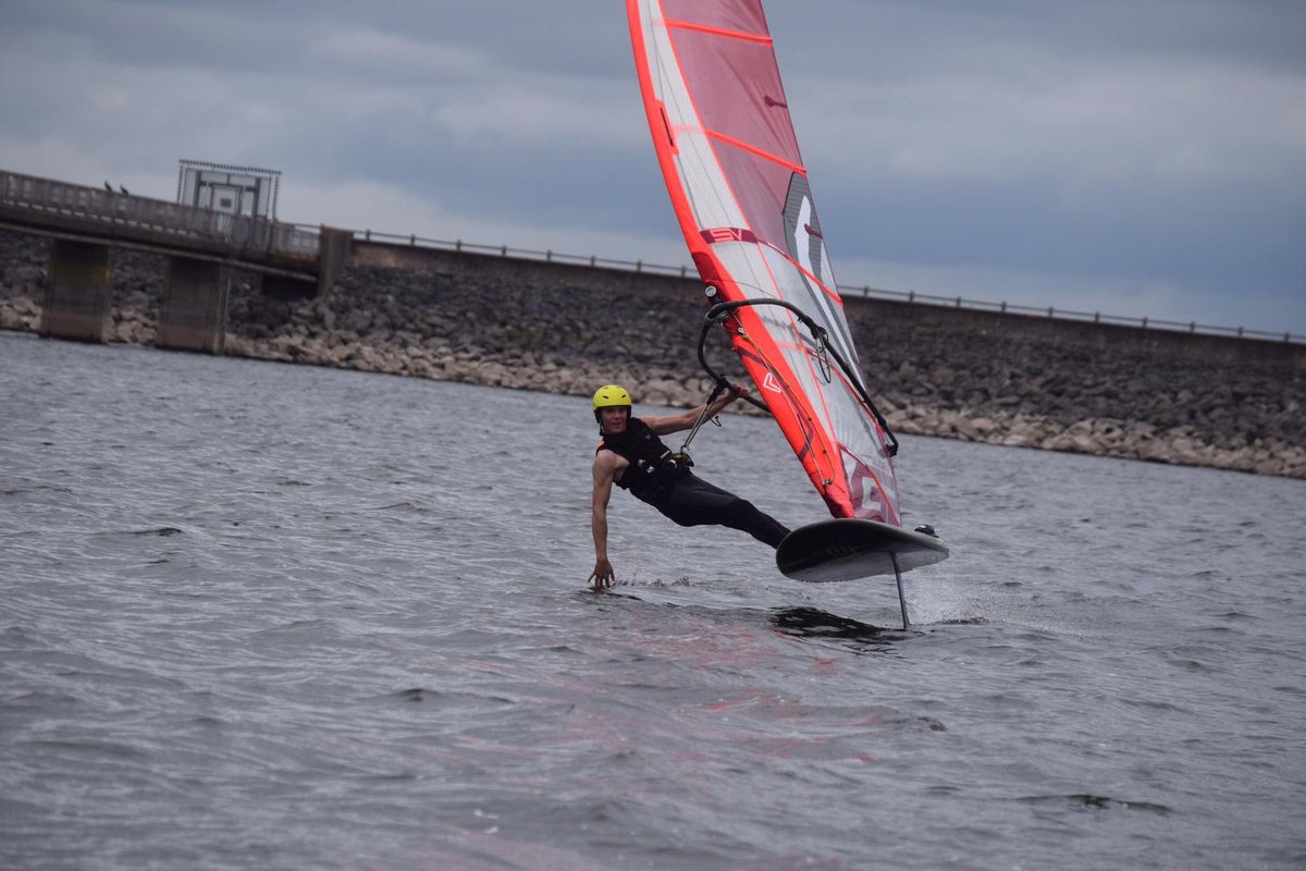 BurtonSailing's tweet photo. Complete mastery of the combined forces of lift and gravity on display today at our BSC @RYAMidlands centre! #lotsoffun #sailingskills #foiling #windsurfing #joinus https://t.co/g6YB2hzve9