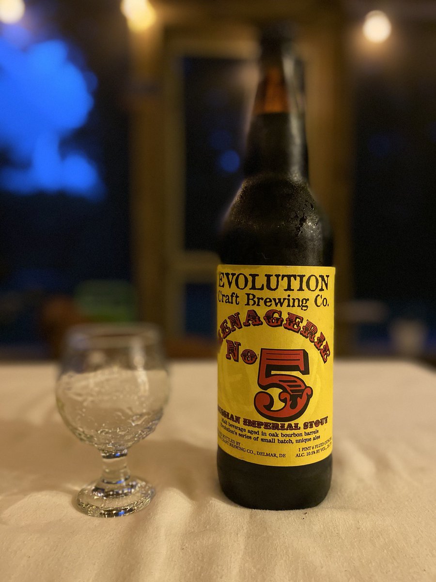 Had this gem the other night .. still super tasty-2011 @evolutionbeer menagerie 5 RIS bourbon barrel.