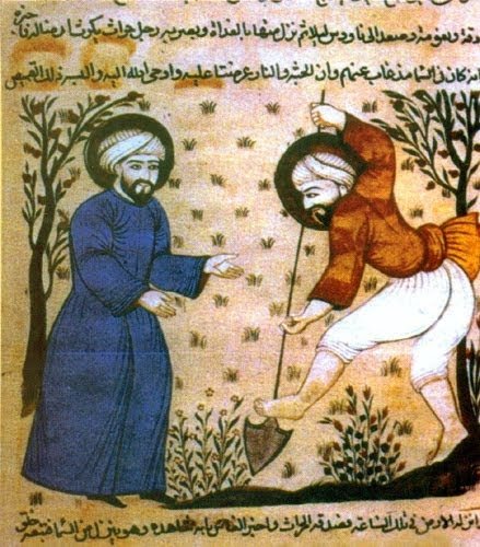 Ibn al-Awwam. Agrónomo andalusí (actual Sevilla, España) Autor de El libro de la agricultura, enciclopedia de referencia en Europa, de contenido agrícola y zootécnico.