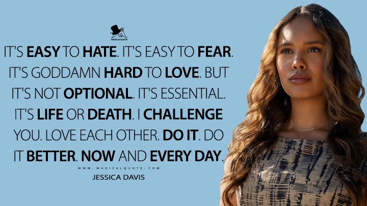 Magic2Quote's tweet photo. #JessicaDavis: It’s easy to hate. It’s easy to fear. It’s goddamn hard to love. But it’s not optional. It’s essential. It’s life or death. I challenge you. Love each other. Do it. Do it better. Now and every day.
https://t.co/cEdkvrVVV2
#13ReasonsWhy #13ReasonsWhyNetflix https://t.co/T2kHK8dlOy