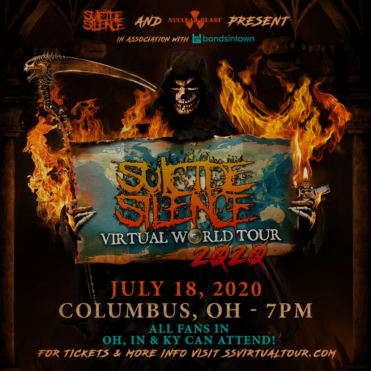 suicidesilence's tweet photo. Tonight we're playing Ohio and New Mexico at 4PM(pst) and 7PM(pst). Remaining shows are open to EVERYONE at the moment. Tune in and headbang with us. Visit https://t.co/sbLZqhgQfZ / https://t.co/KcTk4LgSeZ for tickets!⠀📷: Tati Booyakah
⠀
#SuicideSilence #SSLive #SSVirtualTour https://t.co/eJOKHcTjQx