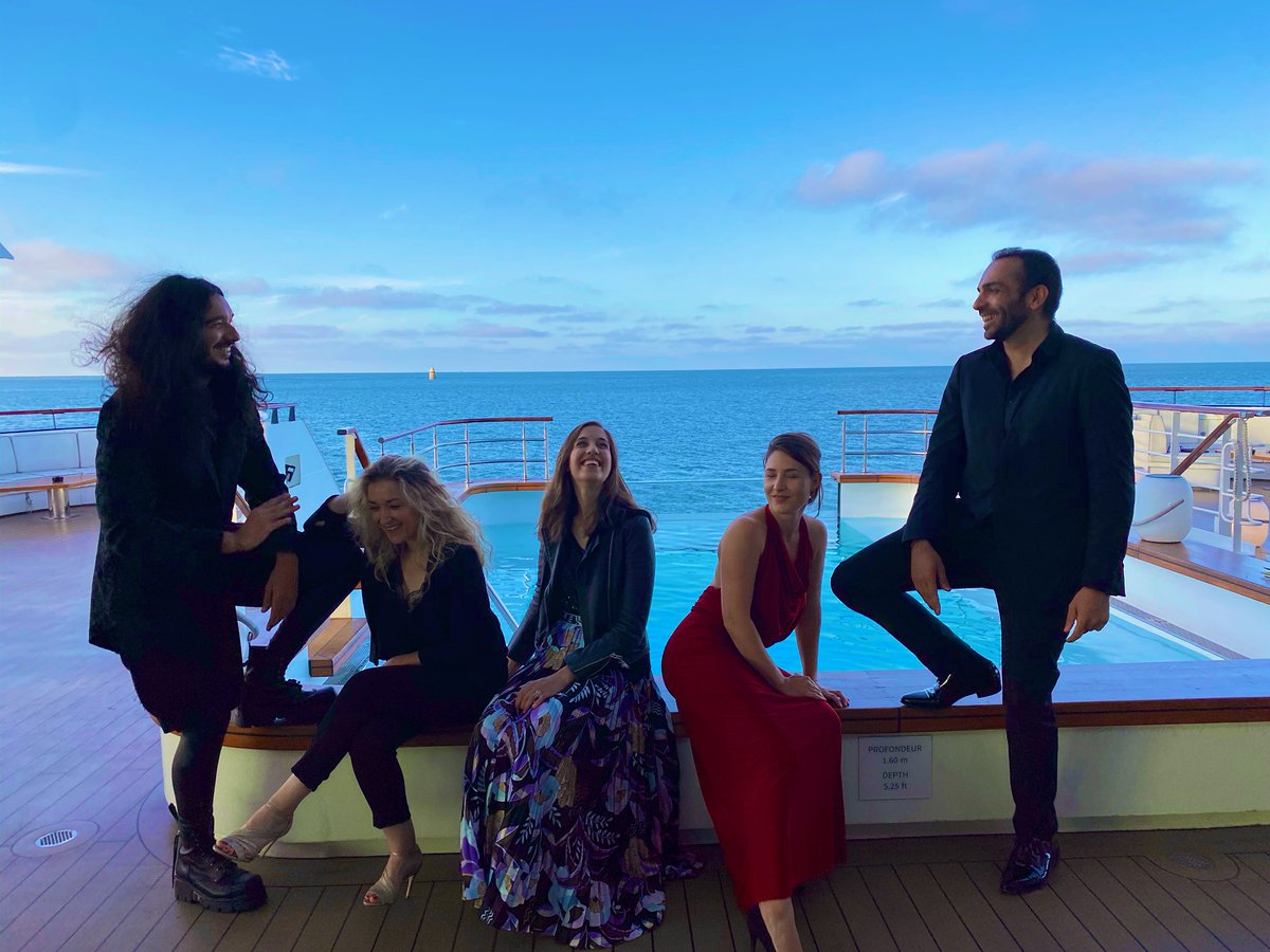 NemanjaRadulOFF's tweet photo. Thank you @Cie_ponant #AlainDuault for this beautiful musical week on @radioclassique cruise. Making music again with friends is so good! @CamilleThomasOF @LaureFavreKahn @AGaudemard #pierregenisson https://t.co/Cy6YZnBtKW