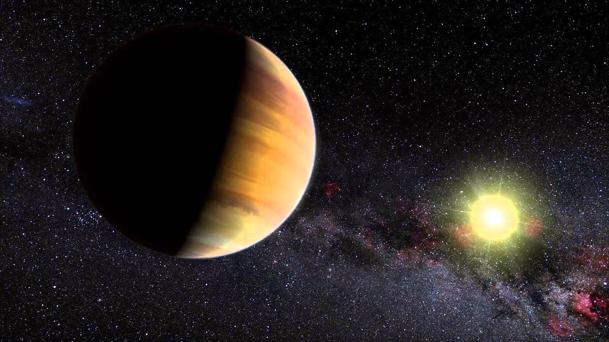 5. 51 Pegasi b: This gas giant is over 150 times the size of Earth and mostly comprised of hydrogen and helium. This is another planet with an extremely hot surface, reaching temperatures of over 1,800 degrees F. It orbits its star over 100 times closer than the Earth.. (16)