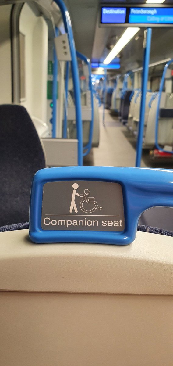 Another new feature of these trains is the companion seat. If you travel with a companion or carer, this seat is reserved for them and means you can be seated together.