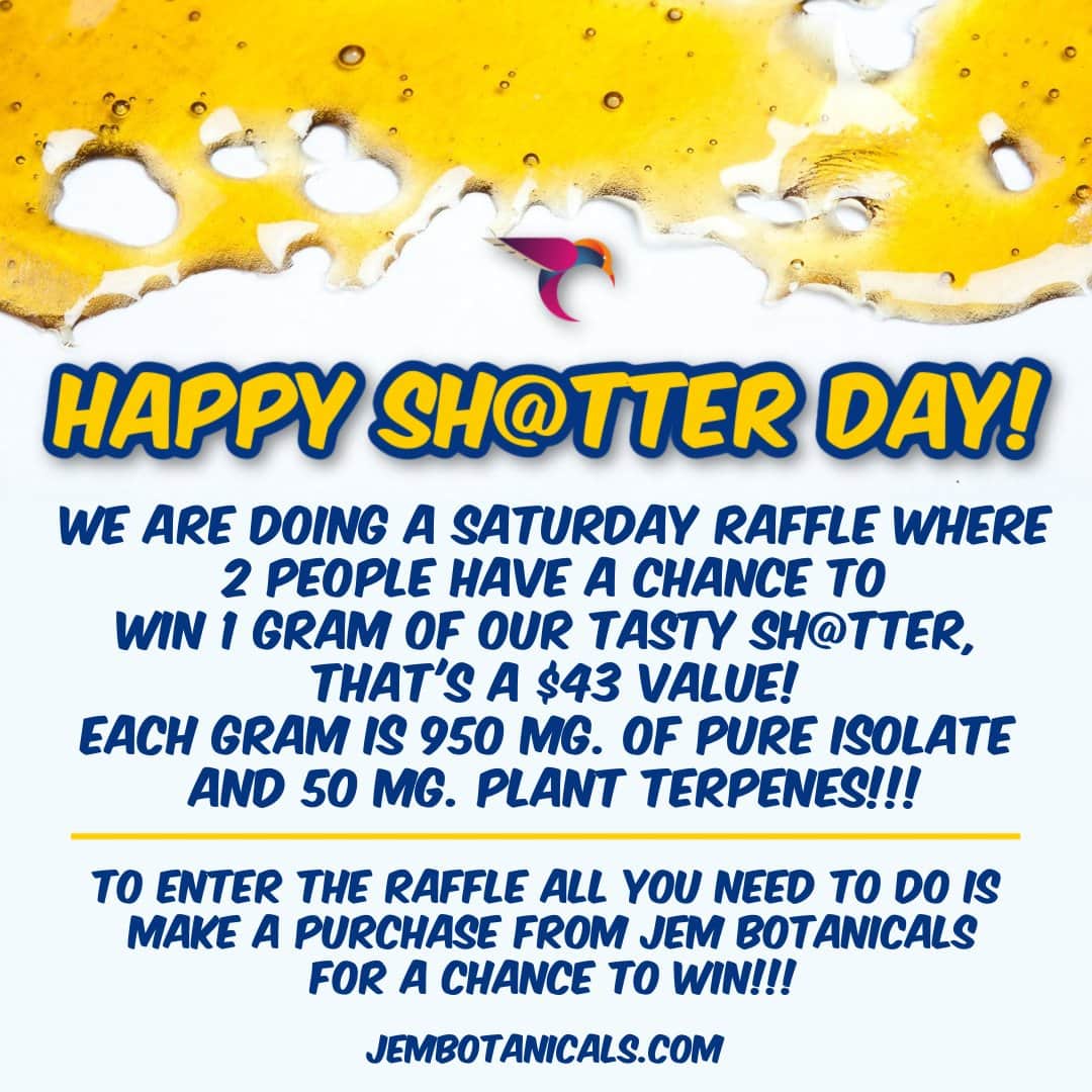 GoforvapeO's tweet photo. Today Only, all purchases will be in a raffle where 2 people can win 1 Gram of Sh@tter!!!  Also, Save 30% off "jem" you also get FREE Shipping, and all orders will receive FREE Assorted Gummies!!!  (excluding BOGO's &amp; 4 Tinctures for $100)
https://t.co/dD6CGeoY7G https://t.co/U9kCBtT3dV