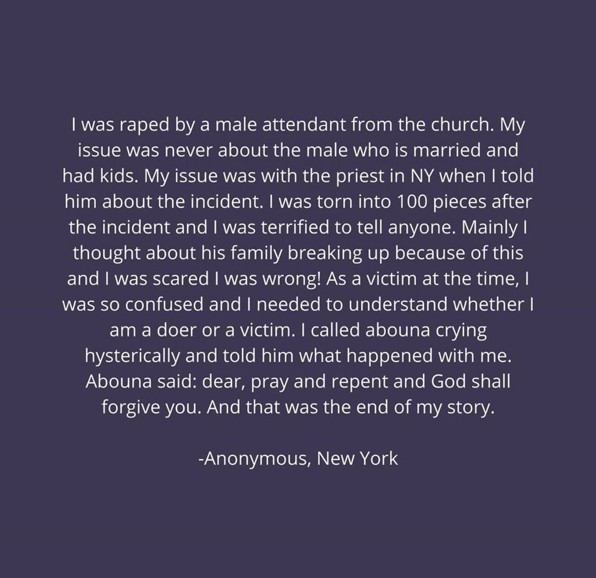 jujuhabashy's tweet photo. the Coptic community is not perfect, reputation always came first to families “don’t embarrass us by saying anything, you’ll make our family look bad” this has been long overdue and this should’ve never happened but it’s time for that to CHANGE. TW: https://t.co/OW6Edo18eh
