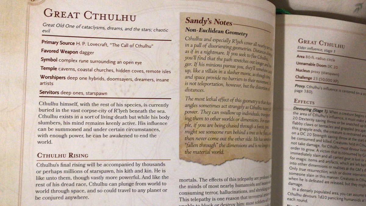 Chapter 8. All about the great old ones. (Mental note: go back and look at warlocks in chapter 3).