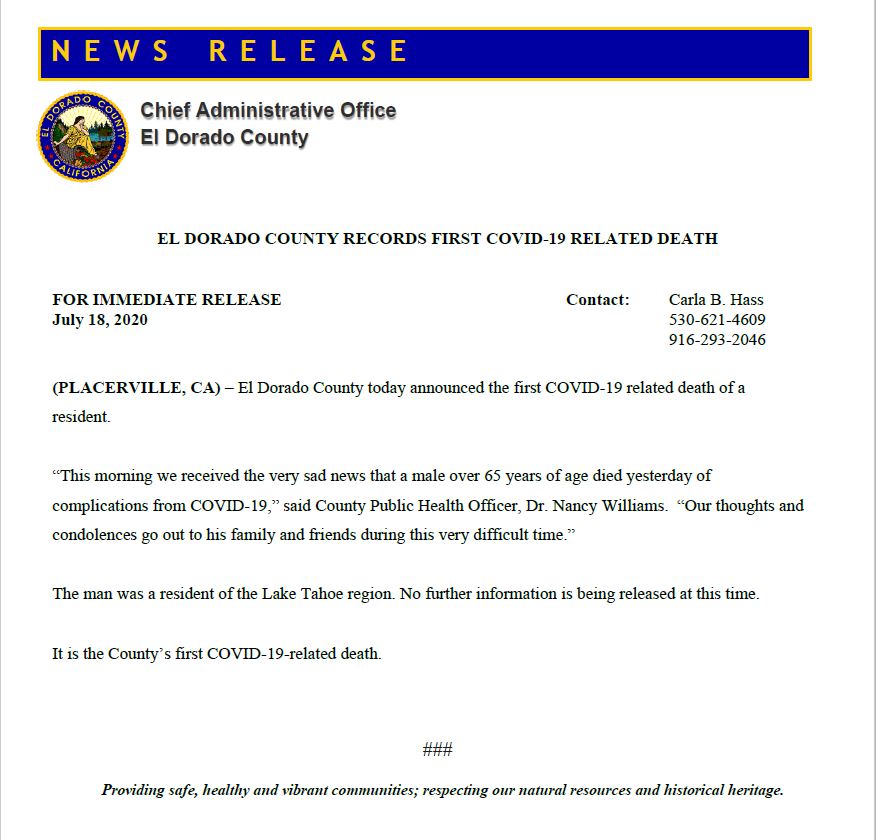 County of El Dorado tweet media