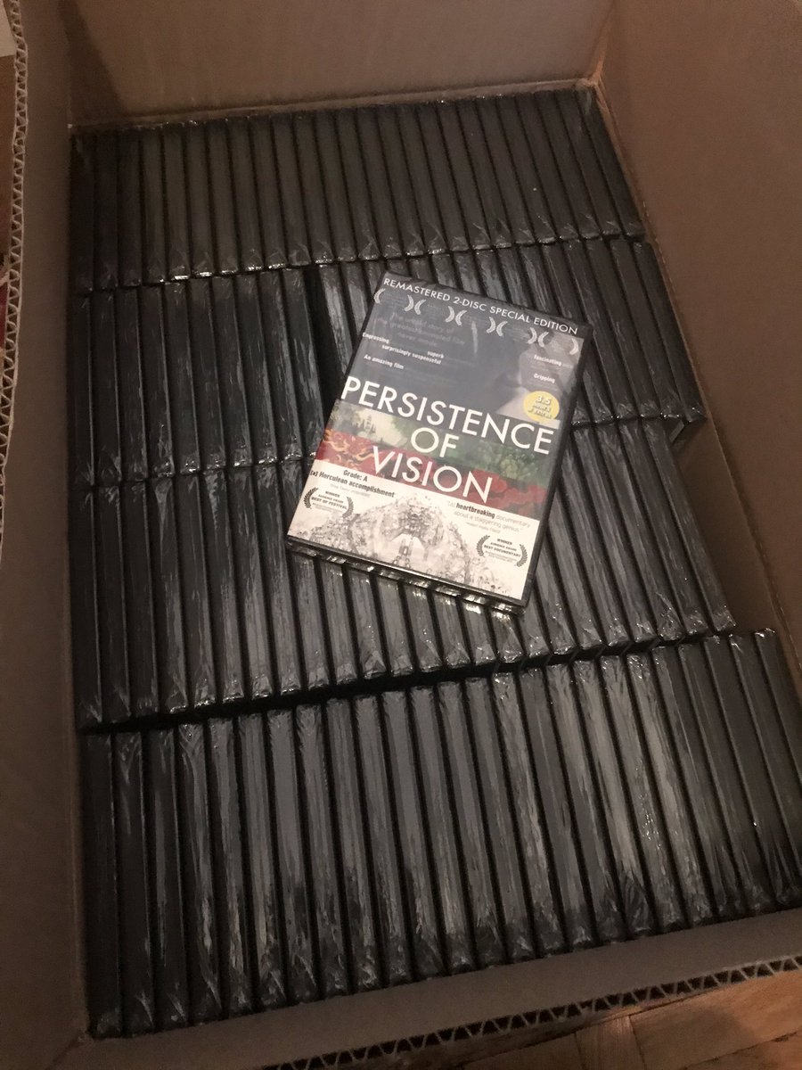 Less than 100 copies of the two-disc “Persistence of Vision” DVD set remain!  The DVD set is shipping worldwide and loaded with 3.5 hours of bonus materials.  Get yours while you still can!: bit.ly/PoVetsy