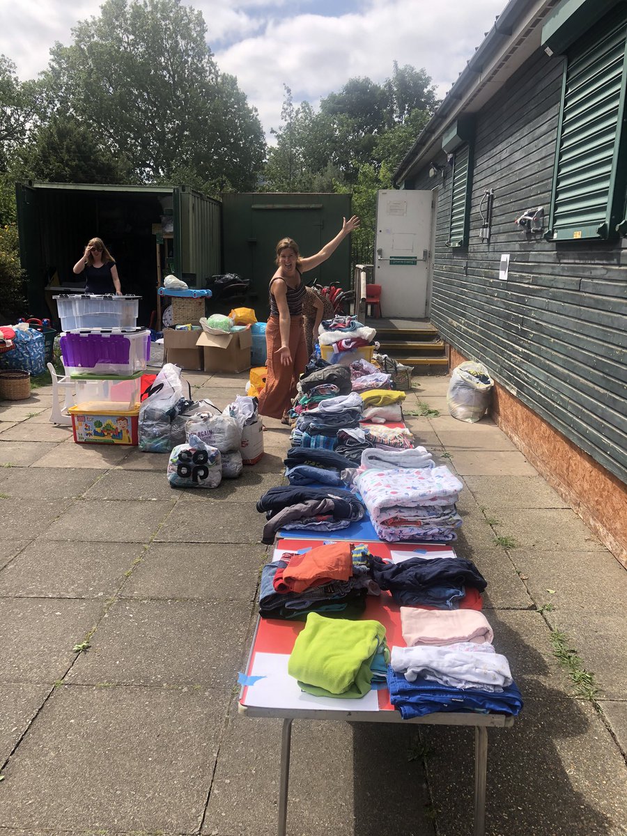 SmallProjectUK's tweet photo. Container clear-out day! We took advantage of the sunshine to do a big sort. Got through pretty much everything!!! (And made and sent out bundles too, thanks @goodgym_southwark!) Now we’re even more ready for the next set of referrals to come in! #makeasmalldifference https://t.co/EER7uRXcU8