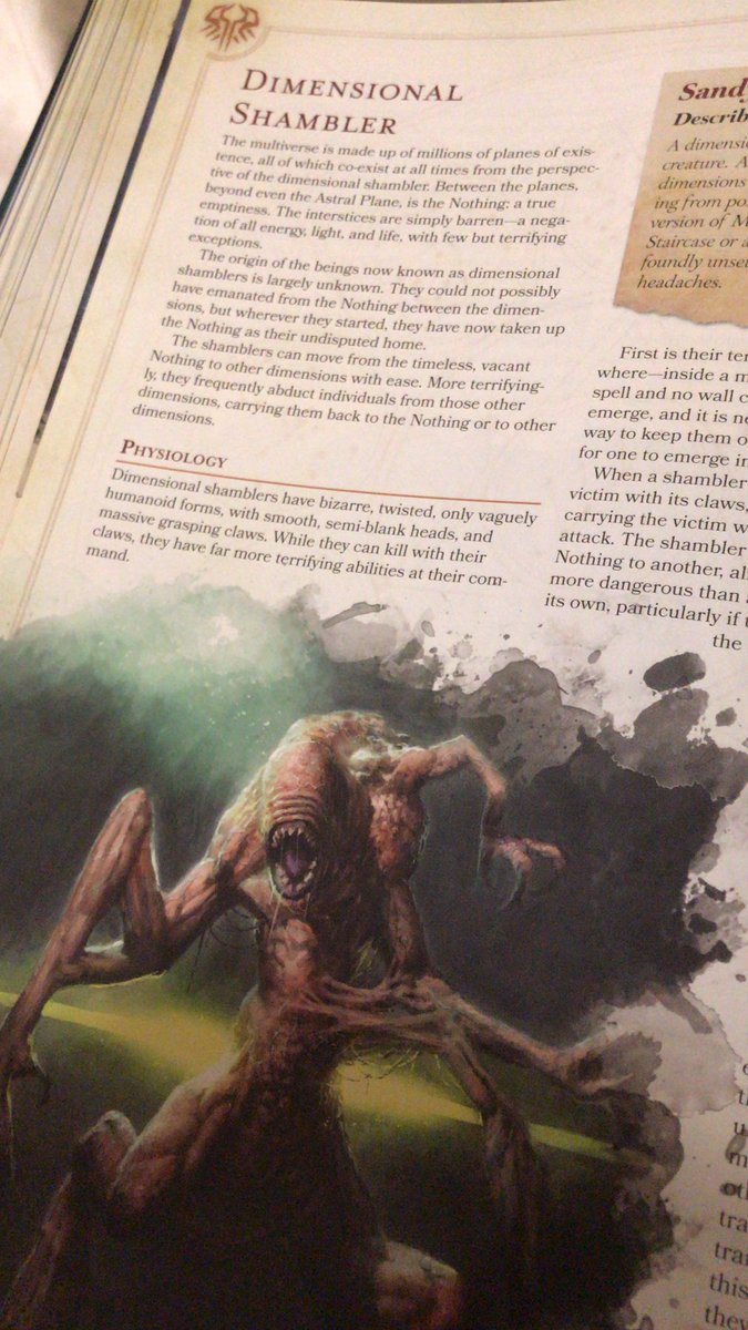 Some monsters have more than one piece of art to illustrate them, along with narrative aids.