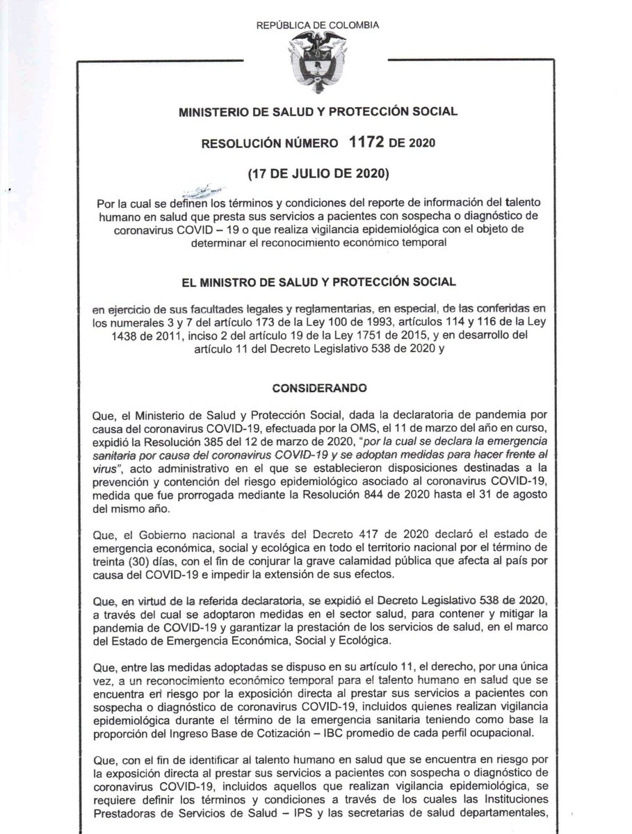 ACEM_'s tweet photo. @MinSaludCol la importancia del personal de salud de #urgencias en la primera linea frente al #COVID19 es invaluable como para que ahora no piensen en nosotros, grave error
@SaludET @MedicoFernandez @asocientificas @scarecolombia @CMBogotaDC @ColegioMedicoCo @FedemedicaC https://t.co/dogyxMKeEm