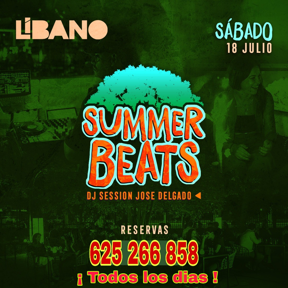 TLibano_FranB's tweet image. Los auténticos sábados del verano son los que vives en #LibanoTerraza .
😉
#ThePerfectSummer ☀️🌴🍹
.
➡️ Reserva de mesas✅
📱 625266858