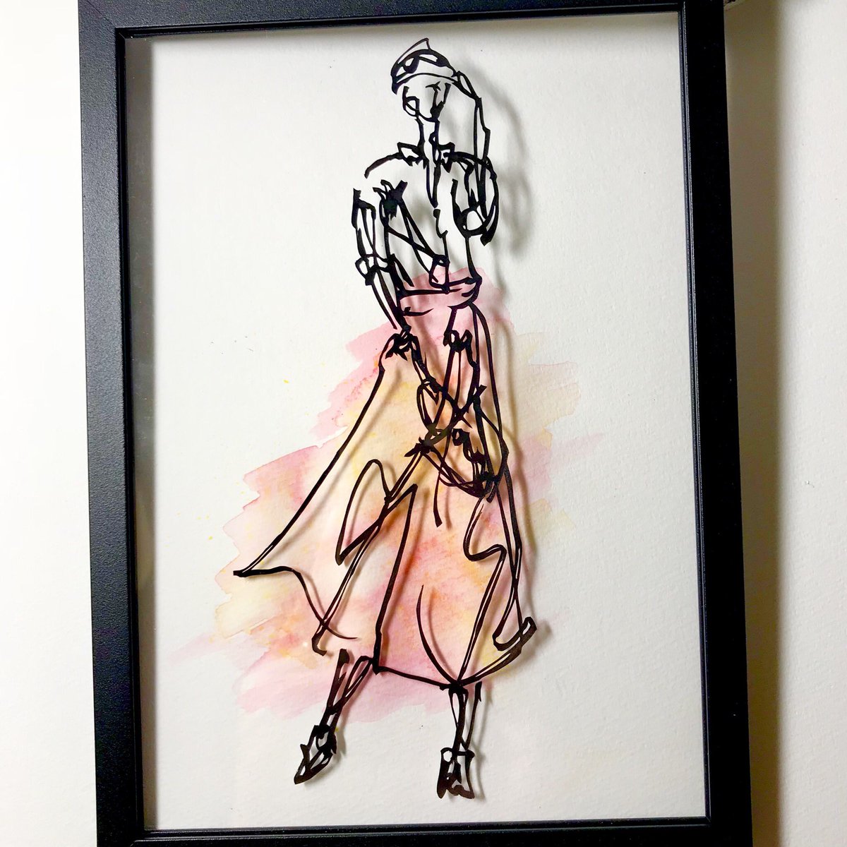 #女の子のイラストだけで興味を持ってくれる方へ届け
#切り絵
最近は生き物が多めですが、こんな感じの作品も作っていました(2018.3)。 
