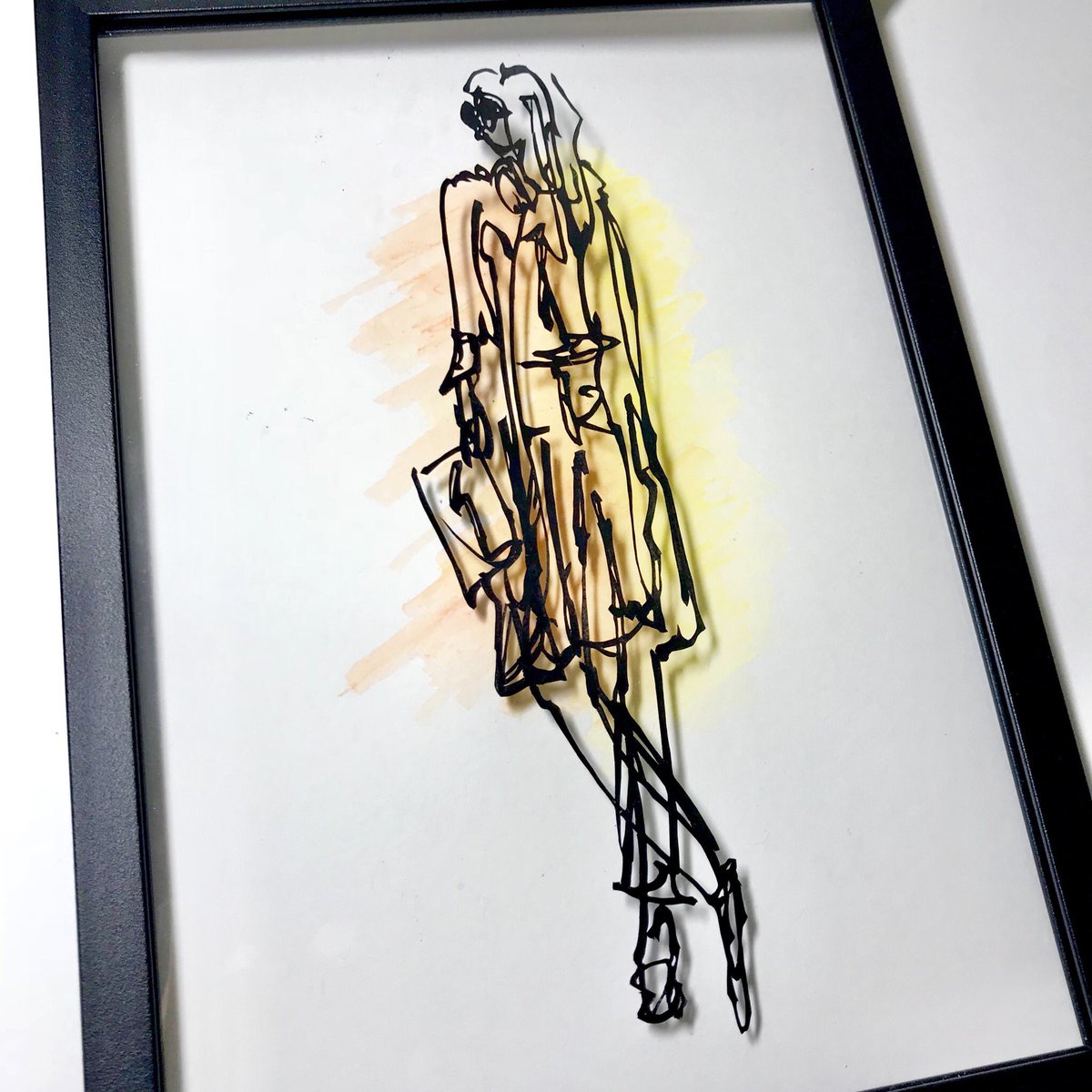 #女の子のイラストだけで興味を持ってくれる方へ届け
#切り絵
最近は生き物が多めですが、こんな感じの作品も作っていました(2018.3)。 
