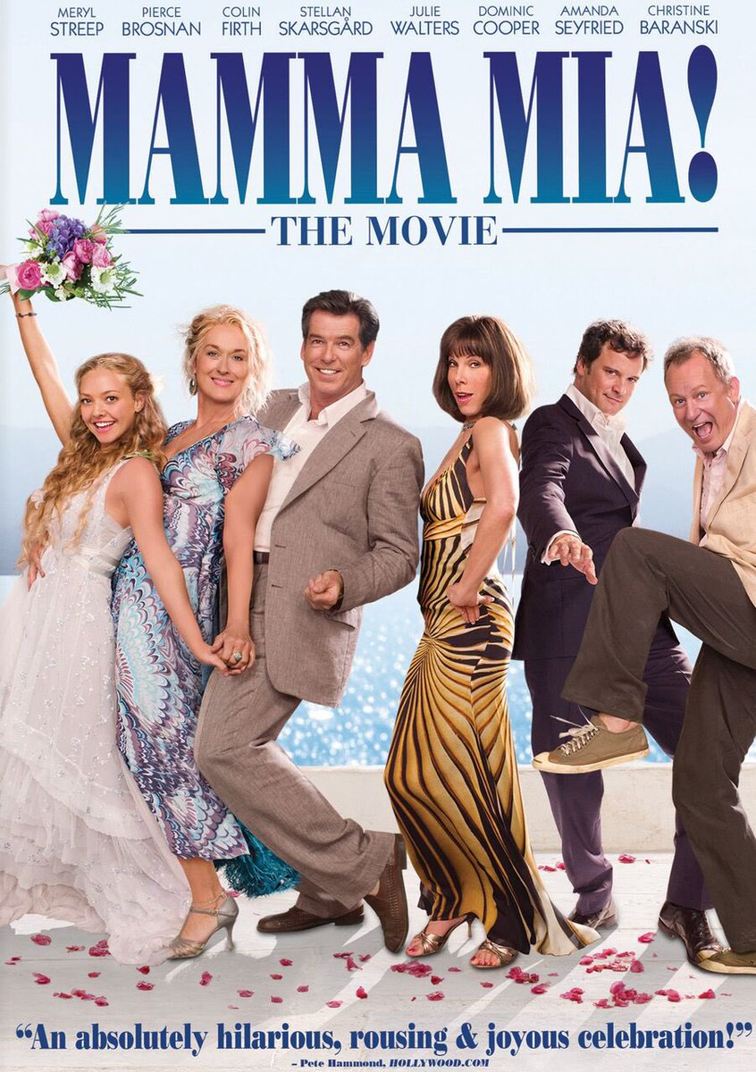 PopCrave's tweet photo. 12 years ago today, ‘Mamma Mia!’ hit theaters across the US.

The film, based on the 1999 musical of the same name, starred Meryl Streep, Amanda Seyfried and Colin Firth among others. It featured the songs of @ABBA and went on to gross over $615 MILLION at the box office. https://t.co/aTv35JRLN4