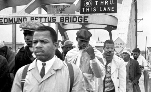 The iconic experience of John’s life came on the Edmund Pettus bridge on  #Selma, where he and other nonviolent activists were savagely beaten by police offers. They were seeking to register for the right to vote.