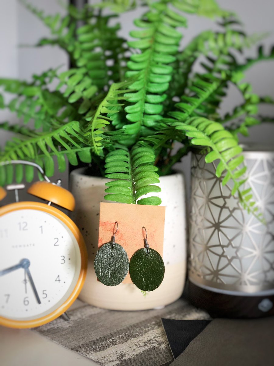 Dress up your outfit with some leather earrings. Available at Sheabella Designs. sheabelladesigns.weebly.com/jewelry.html