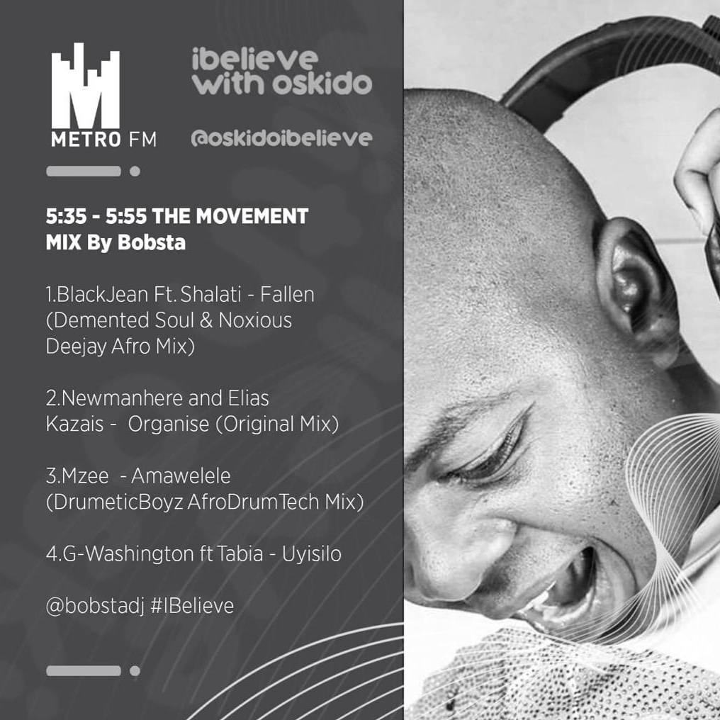 Bobstadj's tweet photo. #TheMovementMix on #ibelieve @OskidoIBelieve @rashid_kay @METROFMSA https://t.co/ObYhRecBdv