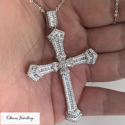 OharaJewellery's tweet image. buff.ly/2O0h3S3 925 Solid Sterling Silver Large Cross Cubic Zirconia Vintage Necklace 😍 #shopping #gifts #eBay #wedding #uksmallbiz #SmallBiz #SmallBusiness #ukgifthour #shopsmall #giftsforher #jewellery #jewelry