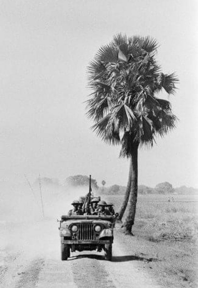 November 1971, Bangladesh -Pakistani army jeep on patrol during the war.(13/20)