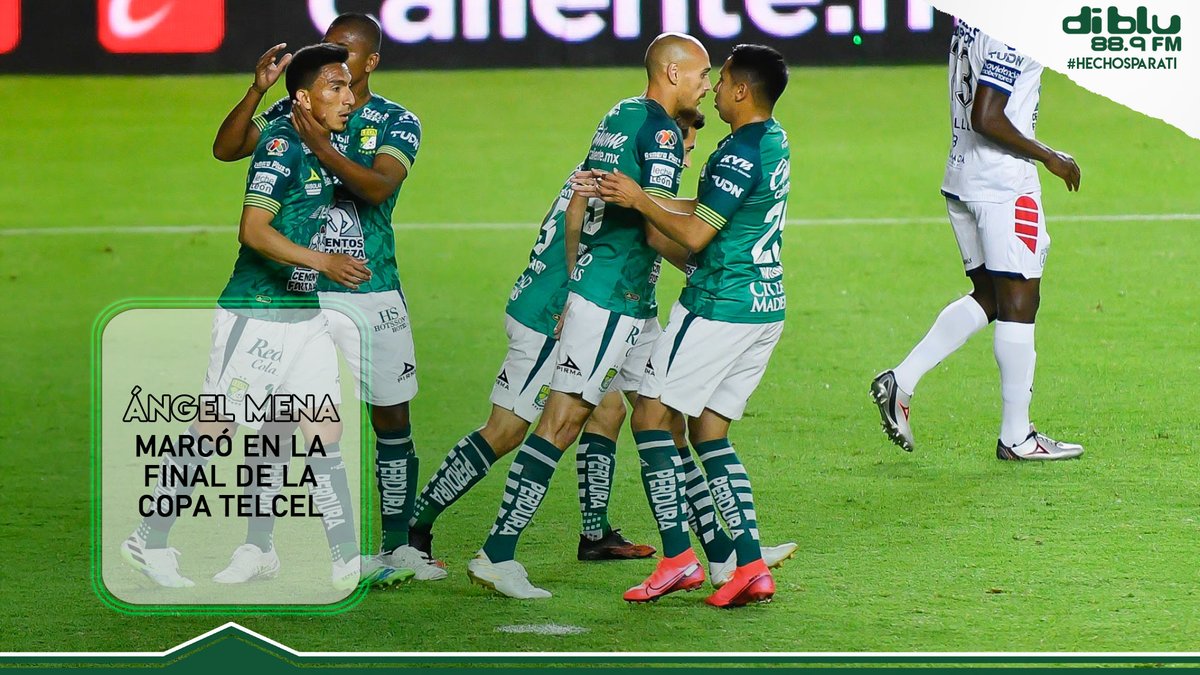 RadioDibluFM's tweet photo. El ecuatoriano Ángel Mena volvió a marcar con #León, esta vez en la final de la #CopaTelcel ante #Pachuca de Romario Ibarra (jugó el primer tiempo). En los 90' empataron 2-2 pero en los penales se impusieron 5-4 los #Tuzos y se quedó con el torneo amistoso.

#HechosParaTi https://t.co/PvRpvkrEW8