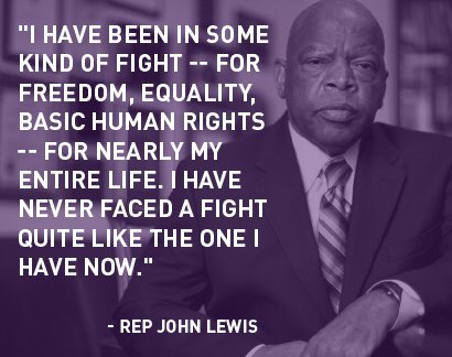 PanCAN's tweet photo. We join the world in mourning the death of civil rights icon John Lewis to #pancreaticcancer. @PanCAN will continue the fight to improve patient outcomes, in honor of John Lewis and all those affected pancreatic cancer.   https://t.co/dJrzeF5EKb https://t.co/e0bcUS3EdY