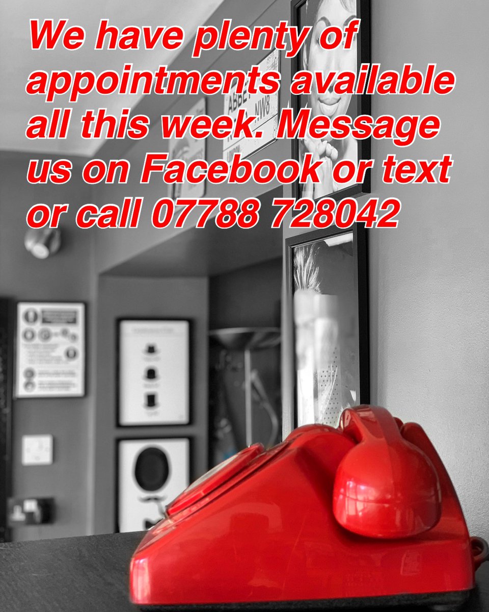 ComptonBarber's tweet photo. Appointments available this week for gents, young gents and ladies. #barber #plymouth #compton #highercompton #appointments https://t.co/Pshi6Df0rd
