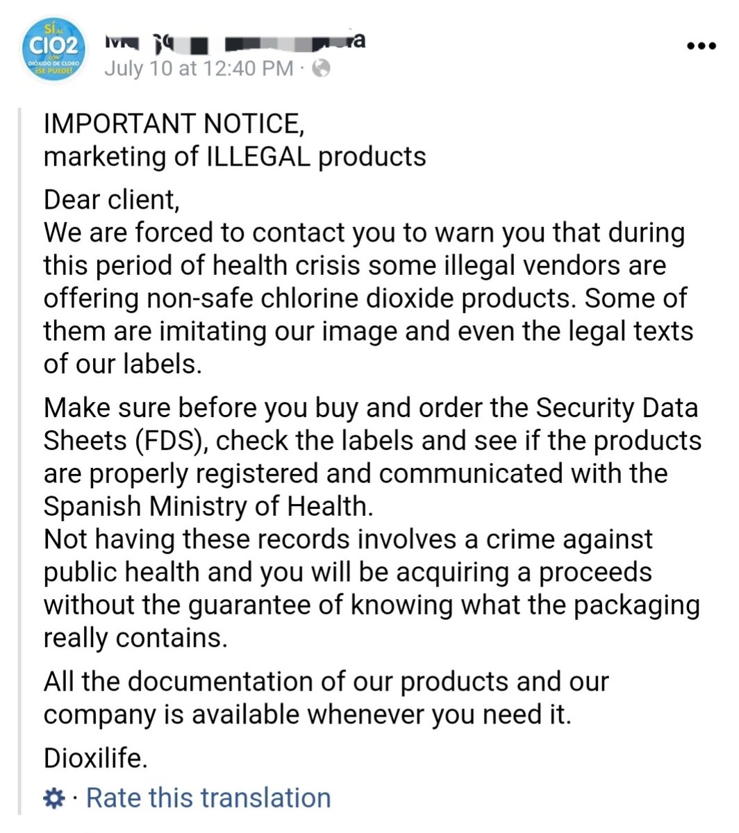 fionapettit71's tweet photo. Vulnerable people are buying #AndreasKalcker #Dioxilife #BLEACH to prevent and treat #COVID19 via @Facebook groups.
#Facebook #MMS https://t.co/oM5eKWtN19