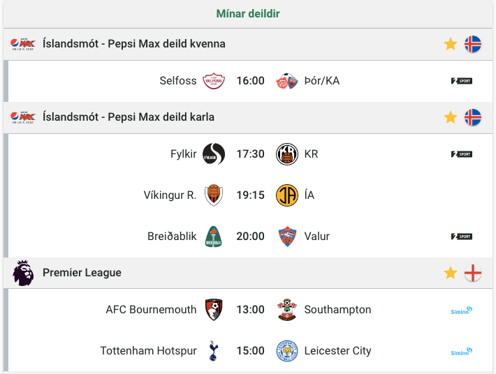 TV merkingar eru komnar inn! Eigum eftir að uppfæra logos og bæta smá kjöti á beinin þar.