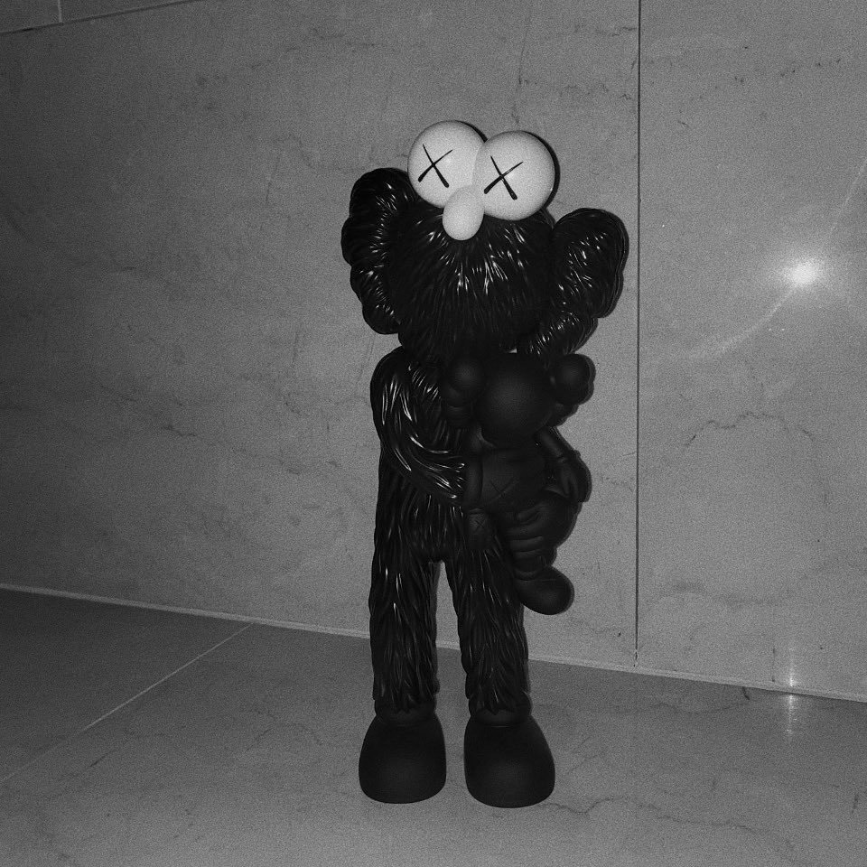 when he bought this kaws figure to support blm he is so kind hearted :(