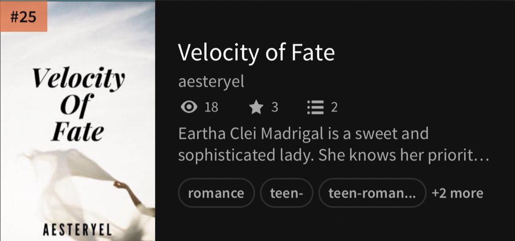 aesteryelwrites's tweet photo. #25 on Teen Life 

- 07182020 https://t.co/7G6JDA5Ba7