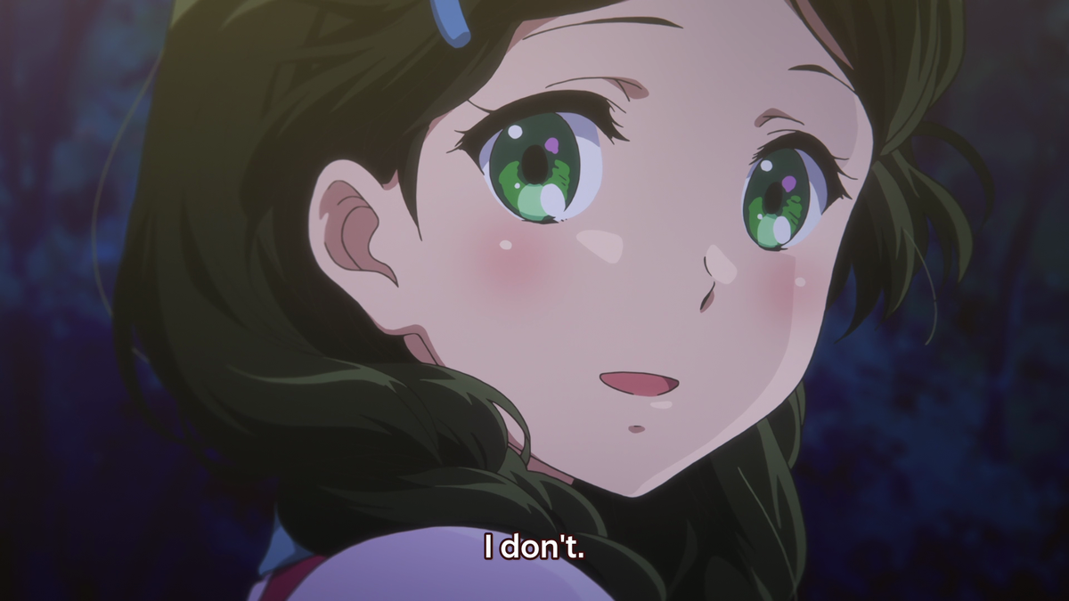 Aoi and Kumiko are similar but different. They both had a point where band was more of a pastime rather than anything serious. However, the two strayed away in opposite directions as they began realizing their own passions. The lighting shows they're living in separate worlds.