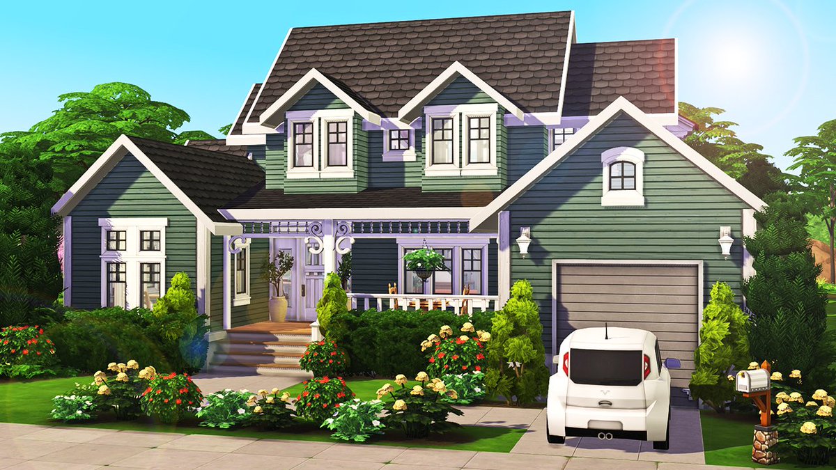 simlicy's tweet photo. Happy Saturday! Today I am sharing a large family home for a family of 4 Sims! 💚

Watch here - https://t.co/11aDYrcemc

#ShowUsYourBuilds #TheSims #TheSims4 https://t.co/VTQ0XxyOb1
